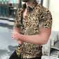 Summer Men's Hawaiian Leopard Print Shirt