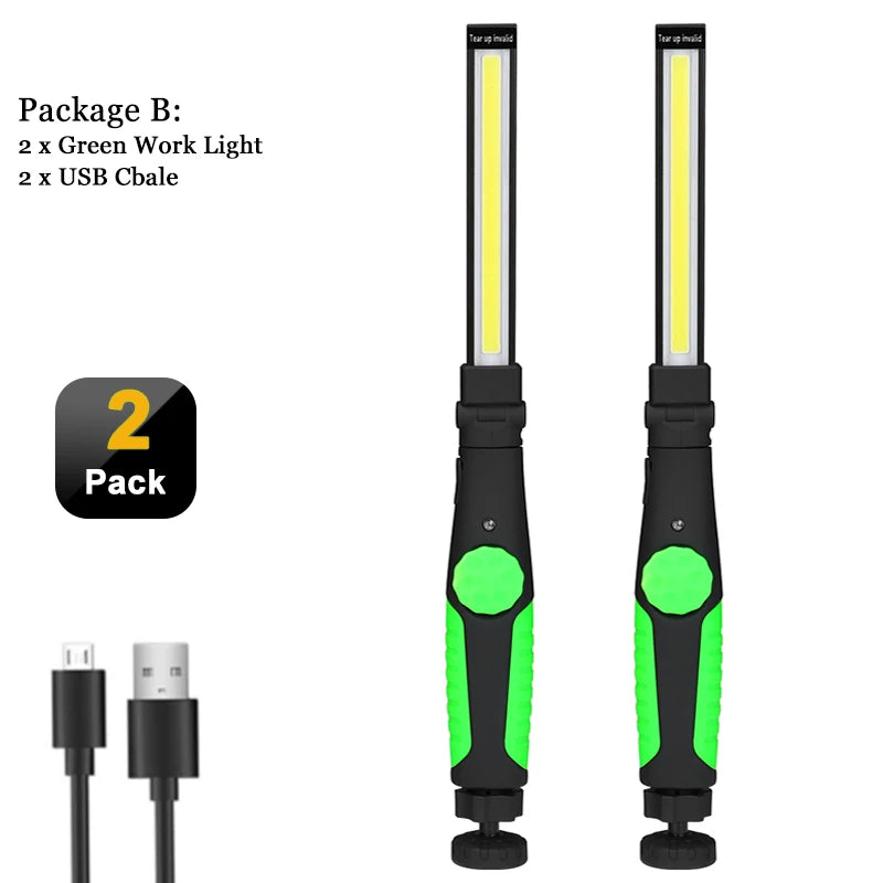 LED Work Folding Flashlight with Magnetic Base