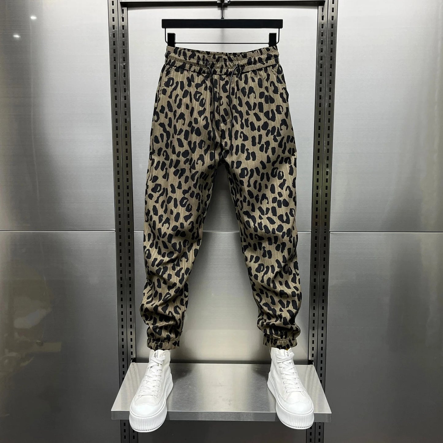 Trendy Leopard Print Casual Pants