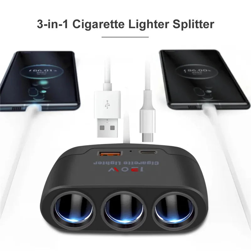 3 in 1 USB Type C Socket