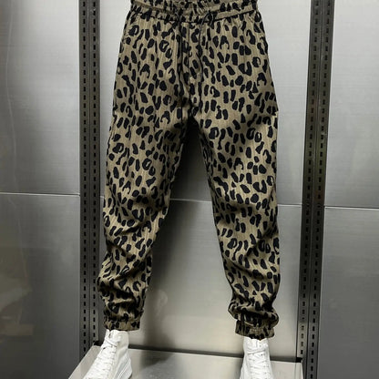 Leopard Print Casual Style American Fashion Trousers