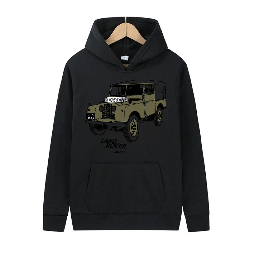 Classic Land Rover Pull Over Hoodie