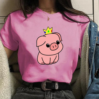 Lil King Pig Printed T-Shirt