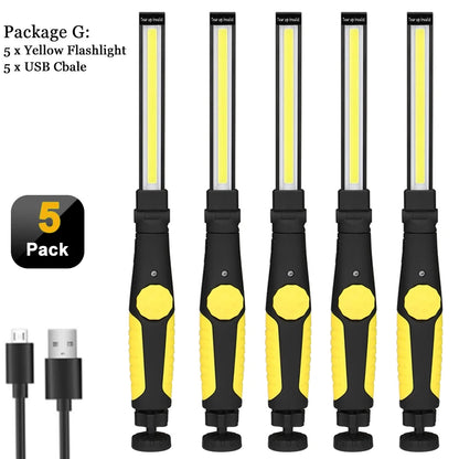 LED Work Folding Flashlight with Magnetic Base