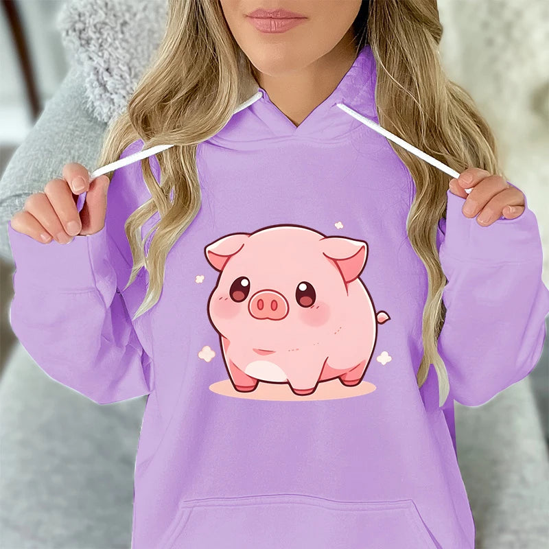 Women/Men Cartoon Pig Hoodie