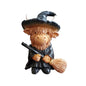 Seasonal Tabletop Ornament Resin Christmas/Halloween Highland Cow Statue