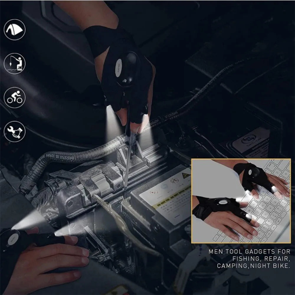 Cycling Gloves With Lights