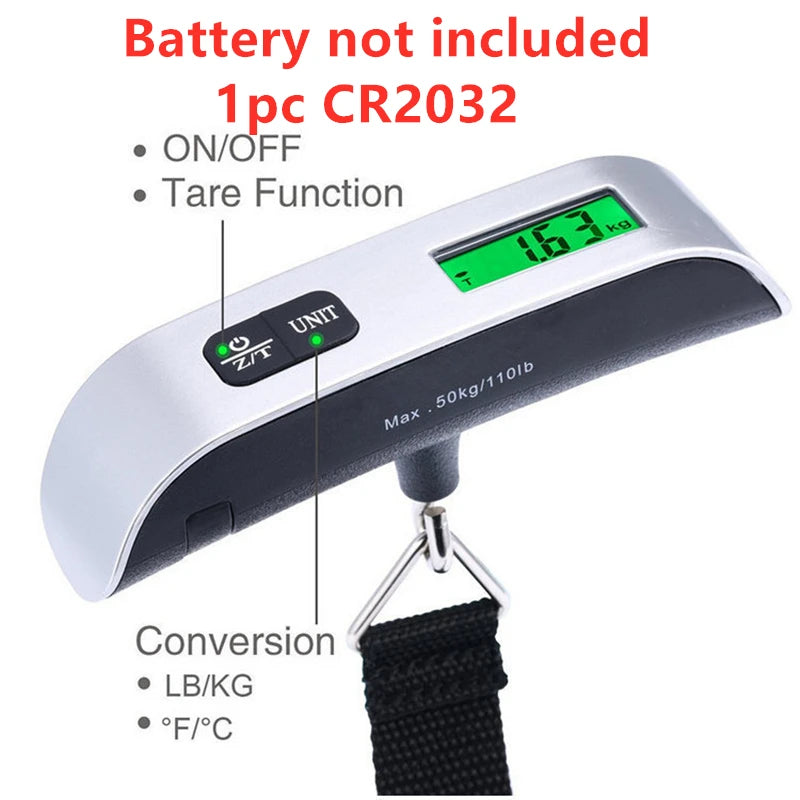 Portable 110lb/50kg Electronic Luggage Scale