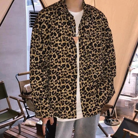 Casual Style Leopard Print Jacket/Shirt