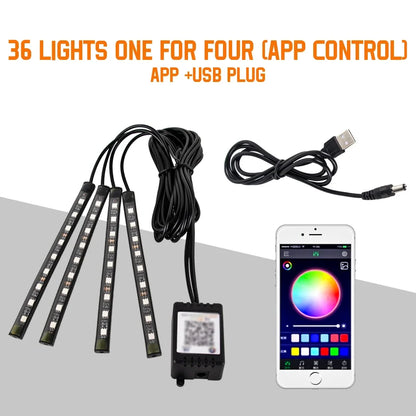 Neon LED Car Interior Foot lights