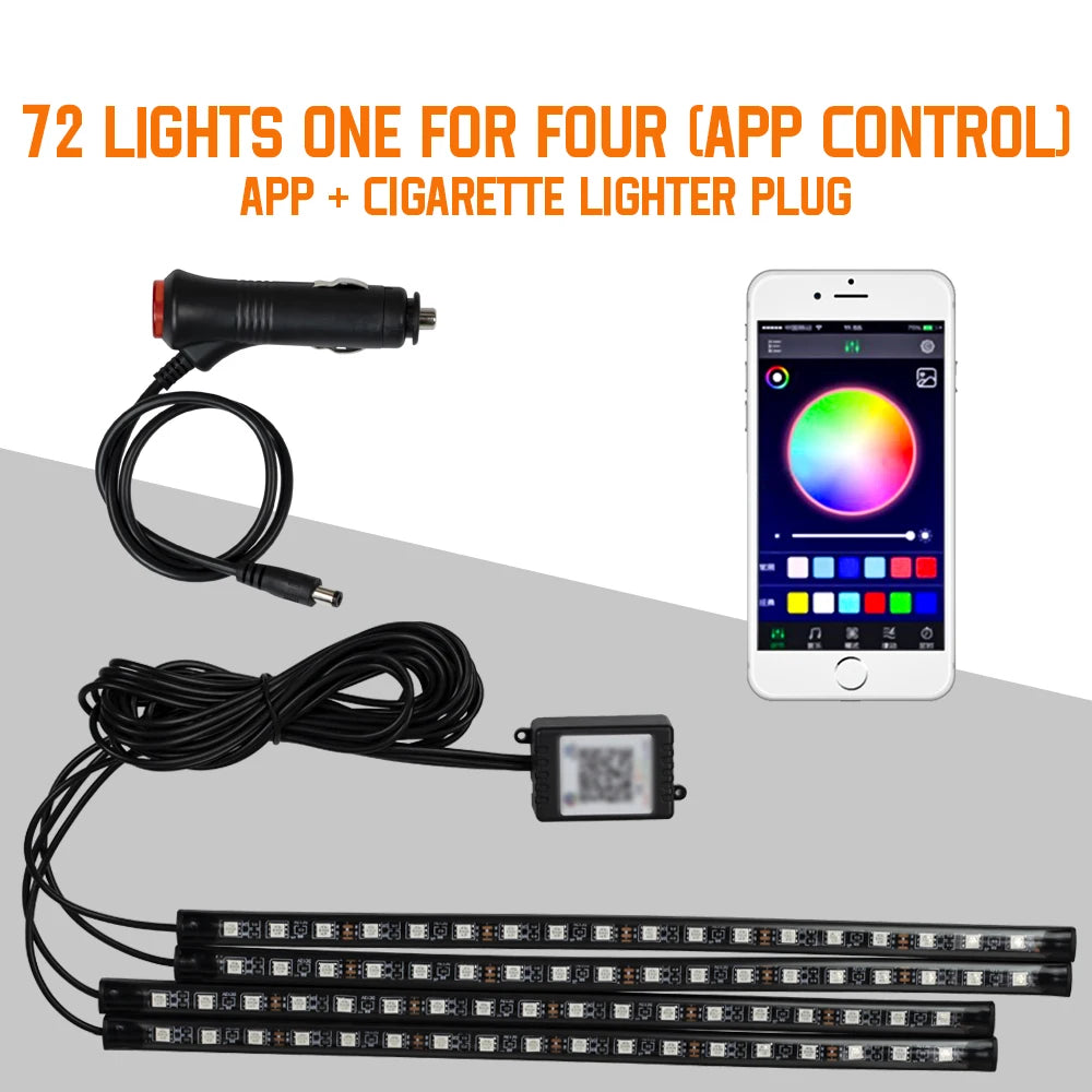 Neon LED Car Interior Foot lights