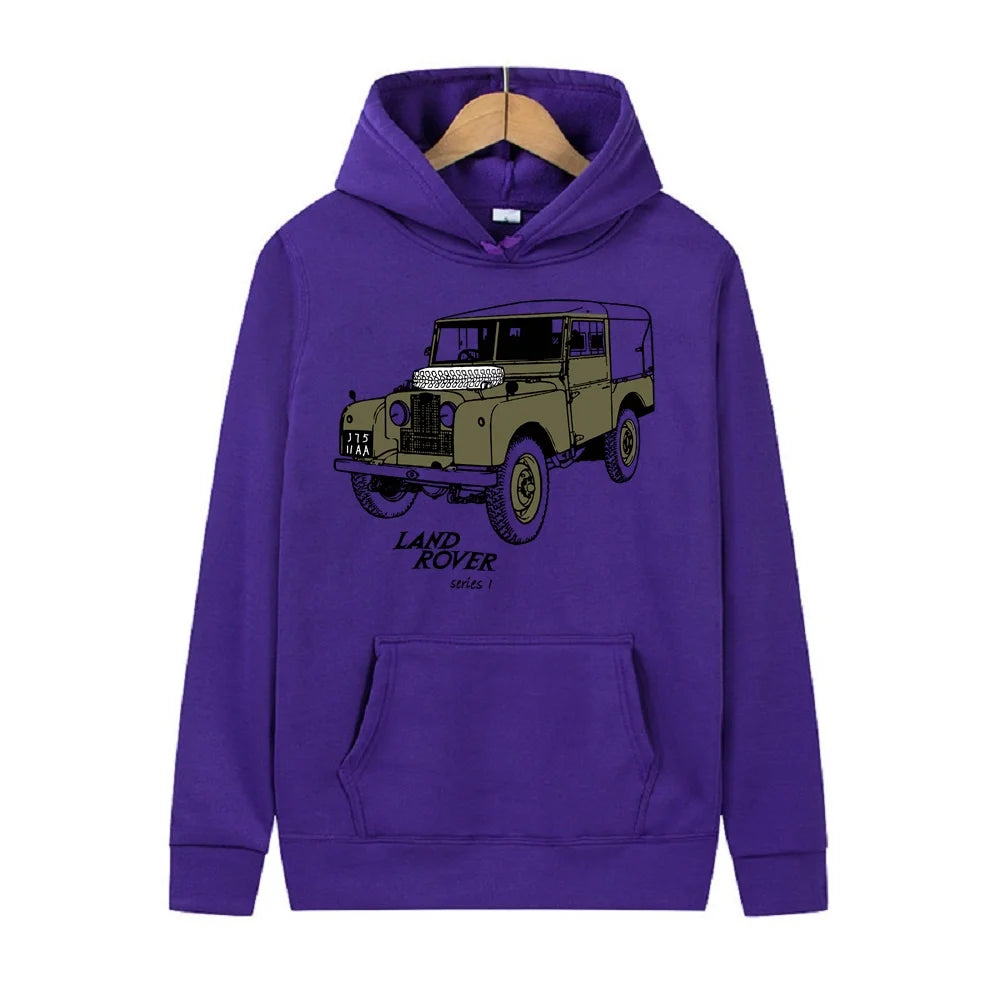 Classic Land Rover Pull Over Hoodie