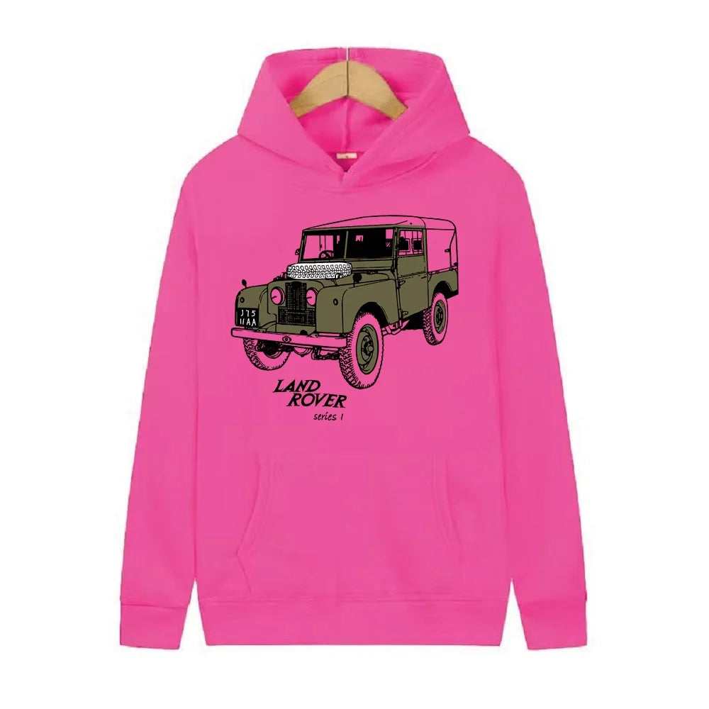 Classic Land Rover Pull Over Hoodie