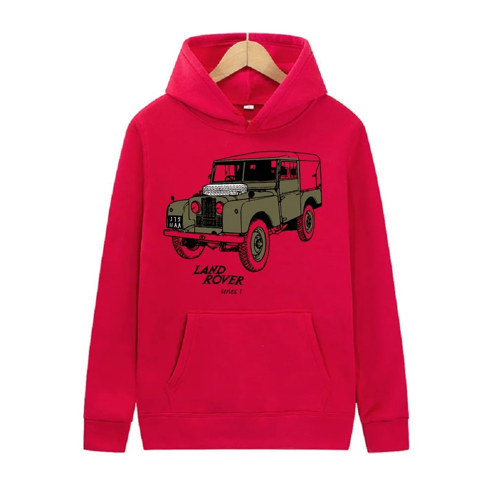 Classic Land Rover Pull Over Hoodie