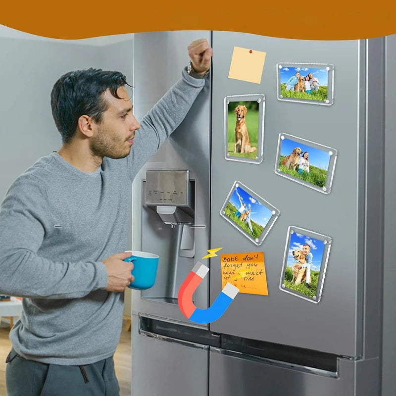1/2/3Pcs Photo Frame For Car Visor & Fridge Magnet