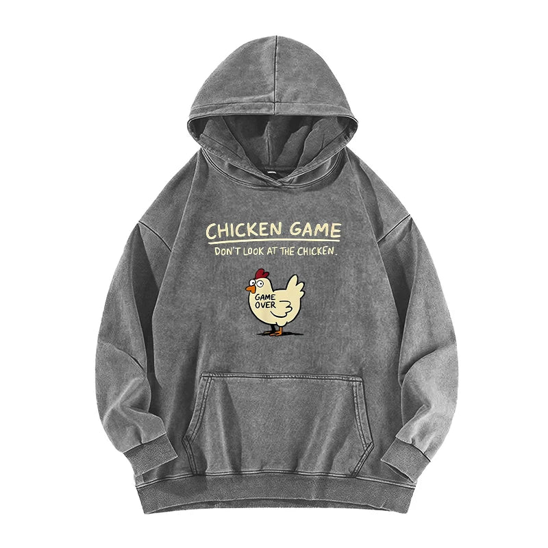 Chicken Game Don't Look At The Chicken Pattern Hoodie