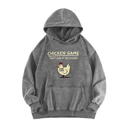 Chicken Game Don't Look At The Chicken Pattern Hoodie