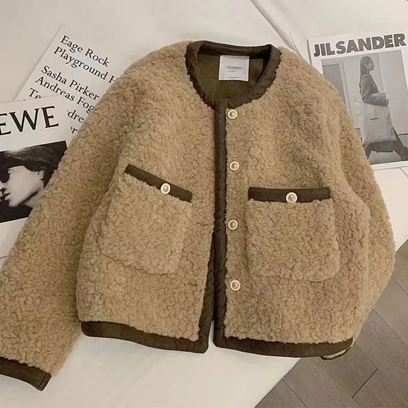 Original Tweed Style Lamb Wool Women's Jacket