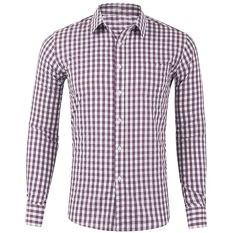 men's long sleeve plaid shirt