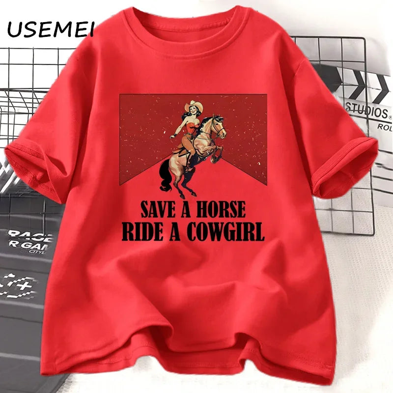 Save A Horse Ride A Cowgirl T-shirt