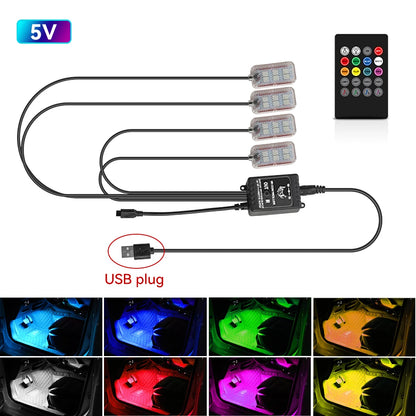 Car Led Interior Ambient Light Kit