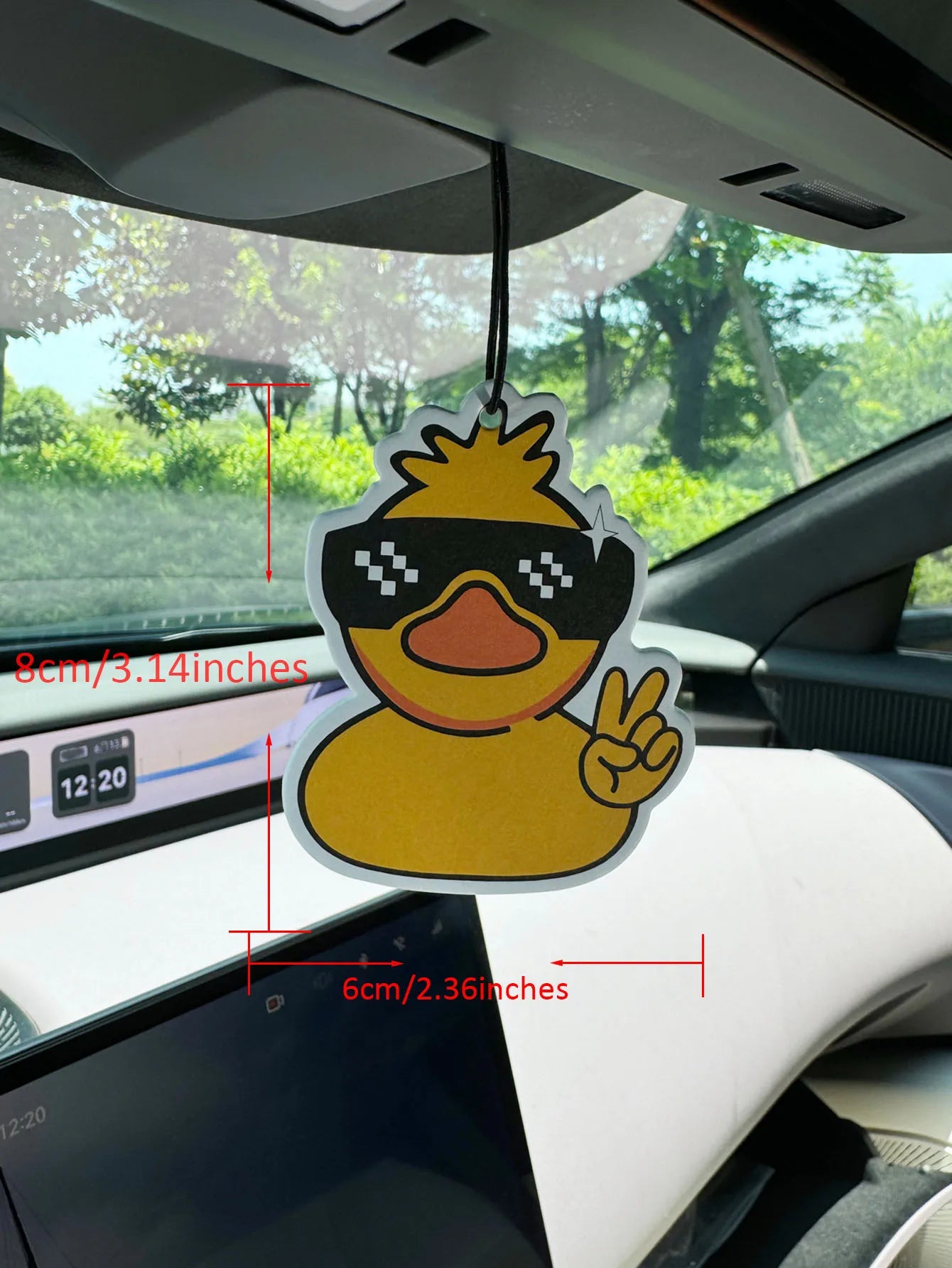 Funny and Cute Duck Wearing Sunglasses Style Car Air Freshener