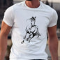 Men's Horse Running Print T-Shirt