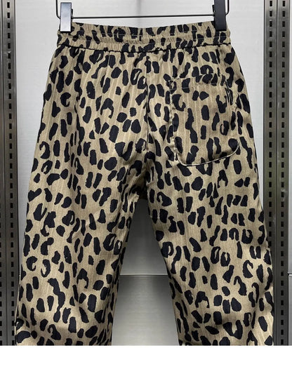 Leopard Print Casual Style American Fashion Trousers