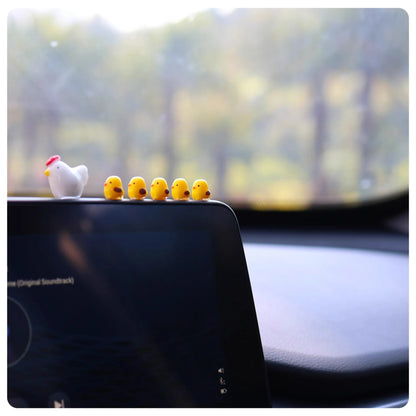 Cute mini chicken car dashboard decorations