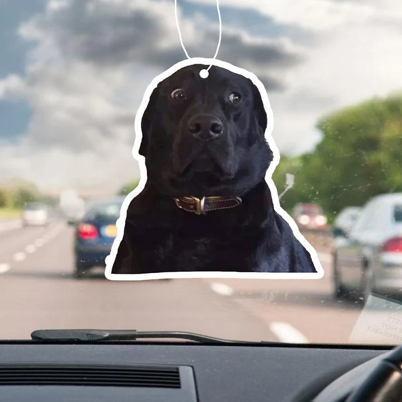 1pc Black Lab Doggie Car Air Freshener