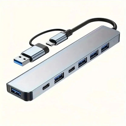 Aluminum 7 in 1 USB -HUB Extender