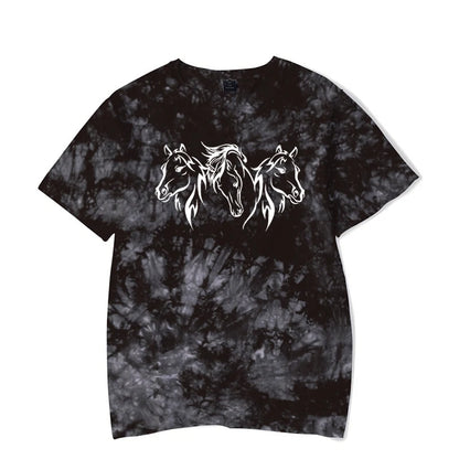 Water Horse Print T-Shirts