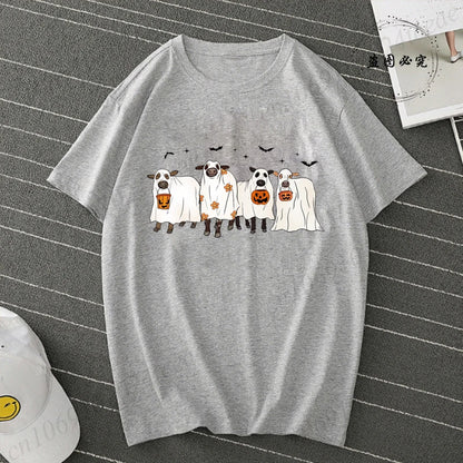 Cow Halloween Print Women's T-Shirt
