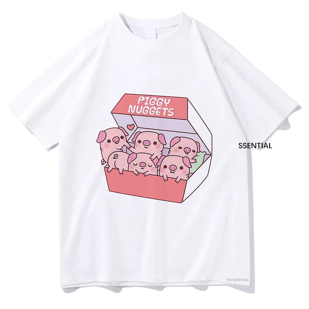 Cute Piggy Nuggets Funny T Shirts Men/Women