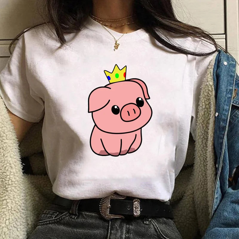 Lil King Pig Printed T-Shirt