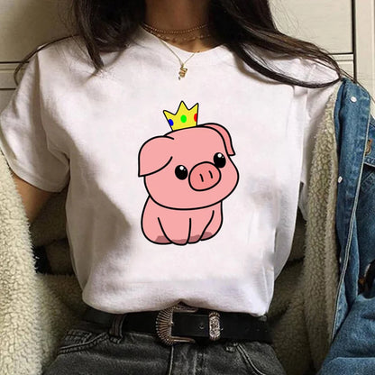 Lil King Pig Printed T-Shirt