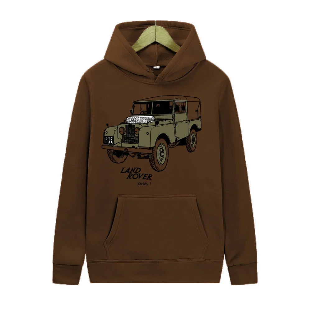 Classic Land Rover Pull Over Hoodie