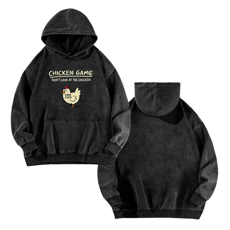Chicken Game Don't Look At The Chicken Pattern Hoodie