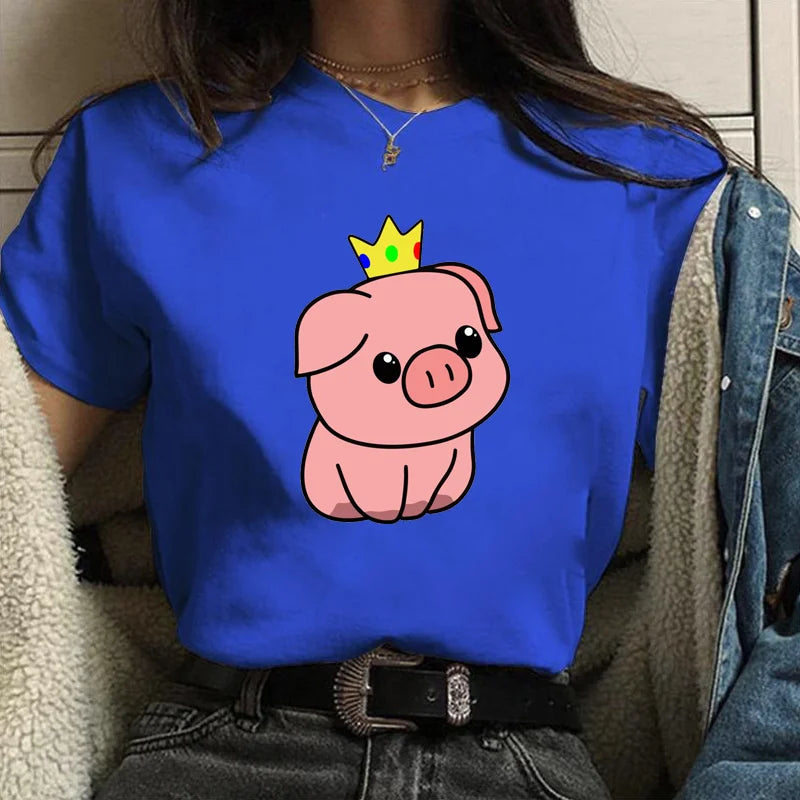 Lil King Pig Printed T-Shirt