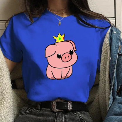 Lil King Pig Printed T-Shirt