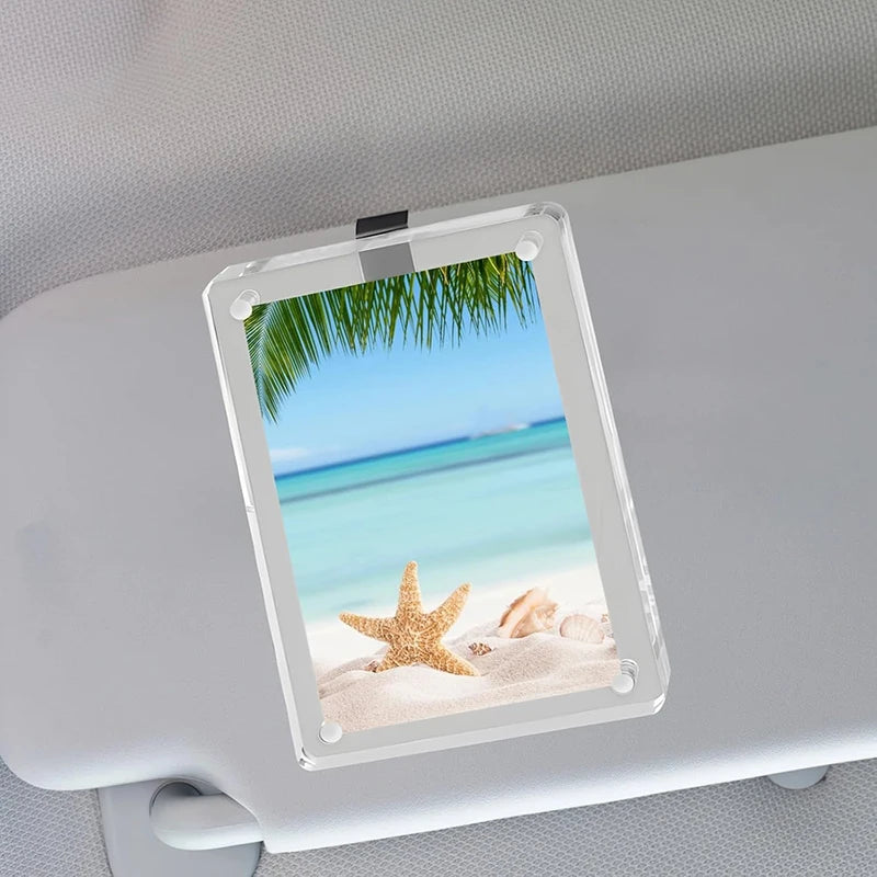 1/2/3Pcs Photo Frame For Car Visor & Fridge Magnet