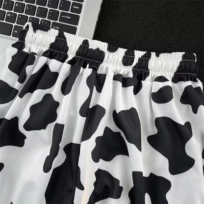 Casual Men's Beach Cow Print Shorts