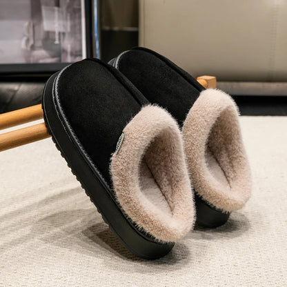 New Fluffy Winter Slippers with Thick Sole for Indoors