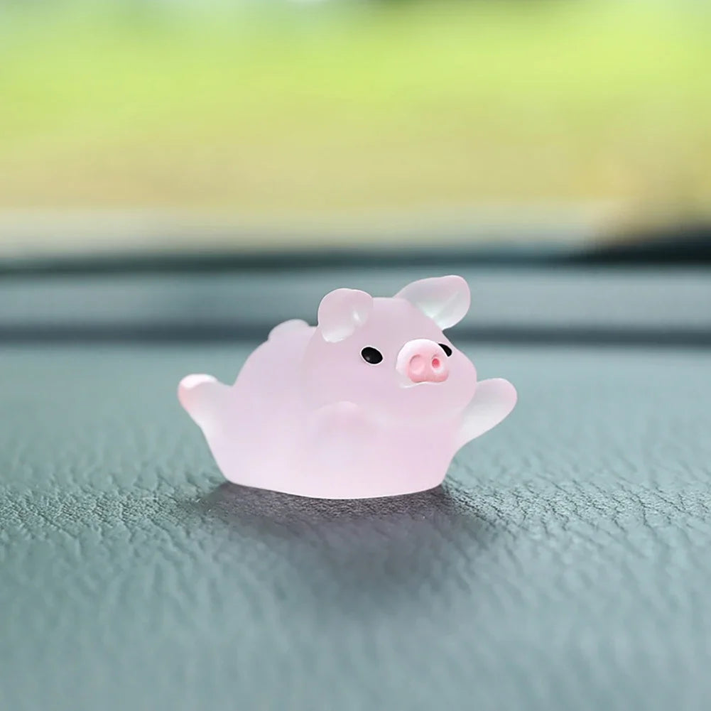 Car Center Console Resin Pink Pig Ornaments