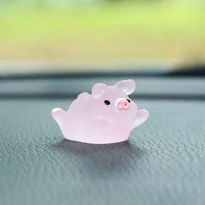Car Center Console Resin Pink Pig Ornaments