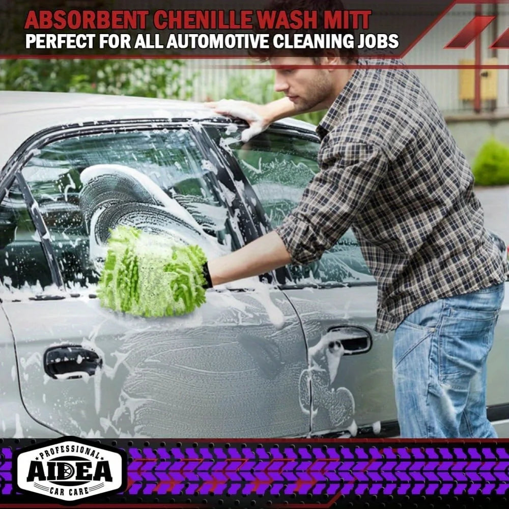 Car cleaning microfiber, 1/2-piece gloves set