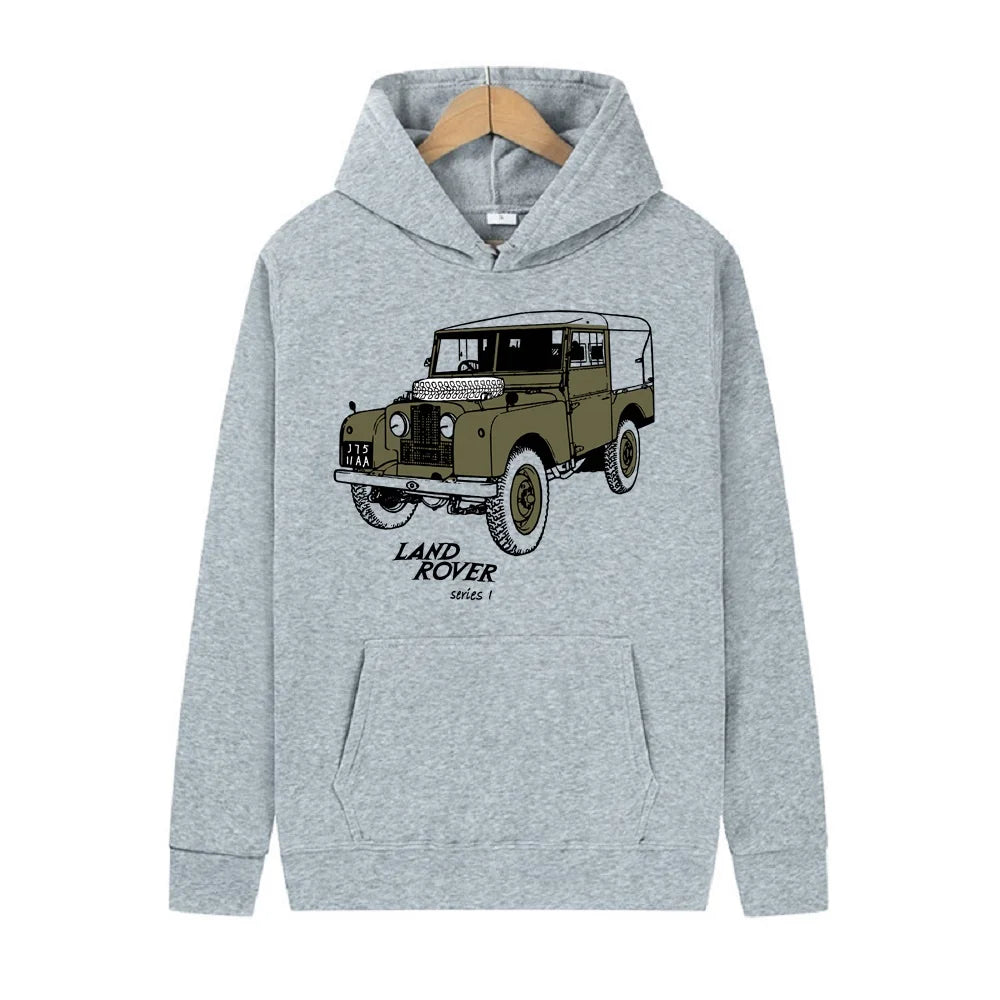 Classic Land Rover Pull Over Hoodie