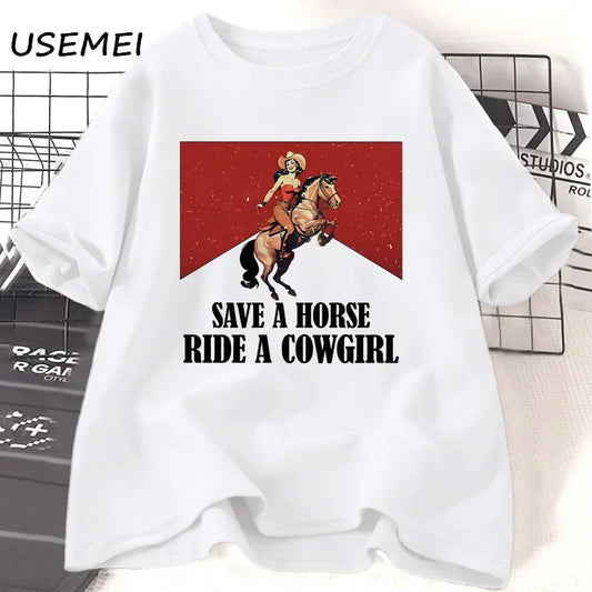 Save A Horse Ride A Cowgirl T-shirt