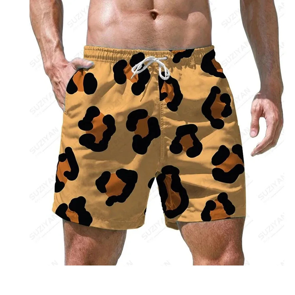Animal Print Men's Beach Shorts