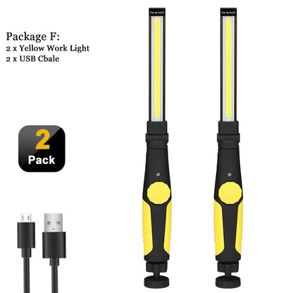 LED Work Folding Flashlight with Magnetic Base